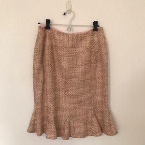 Pink tweed skirt